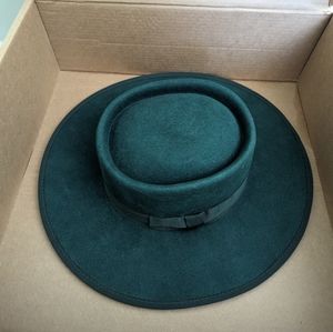 Dressed in Lala Emerald Green Stiff Brim Hat
